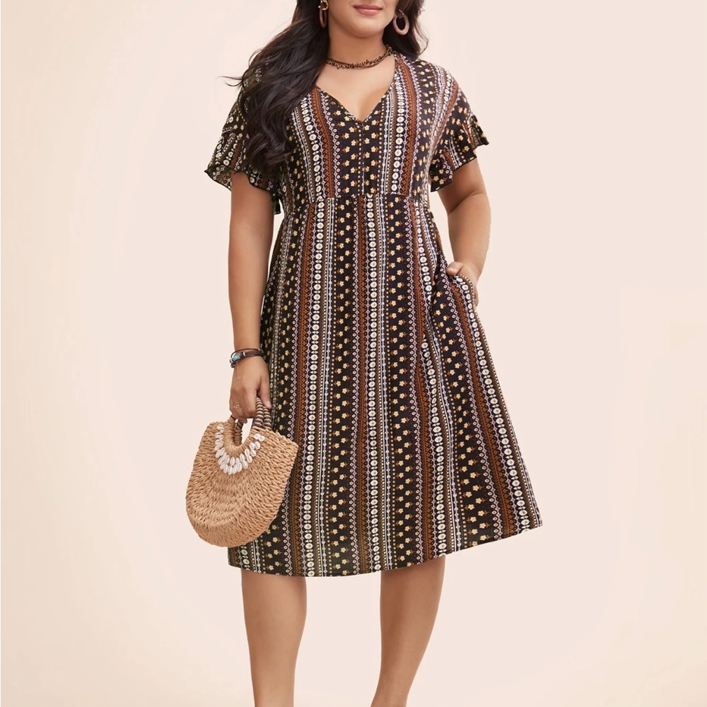 Black Patterned Dress